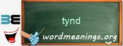 WordMeaning blackboard for tynd